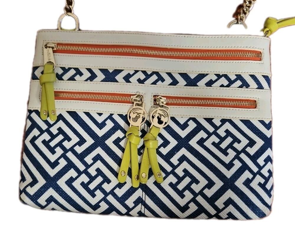 Spartina 449 Crossbody BagDaufuskie Island Zipper Hipster Natural Linen/Leather